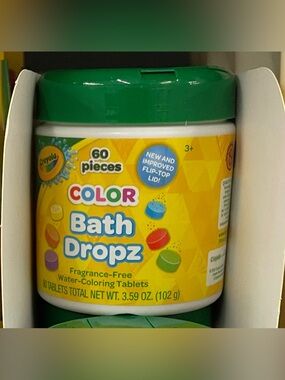 🎈$5🎈NEW CRAYOLA Color Bath Dropz Water Coloring Tablets 60 Pieces UNISEX